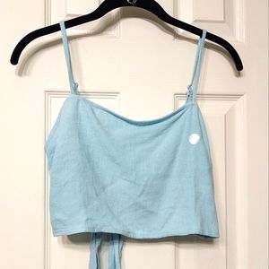 NWT PacSun Light Blur Crop Top, Size Small, Tied Back, Tank Top, Bohemian Top